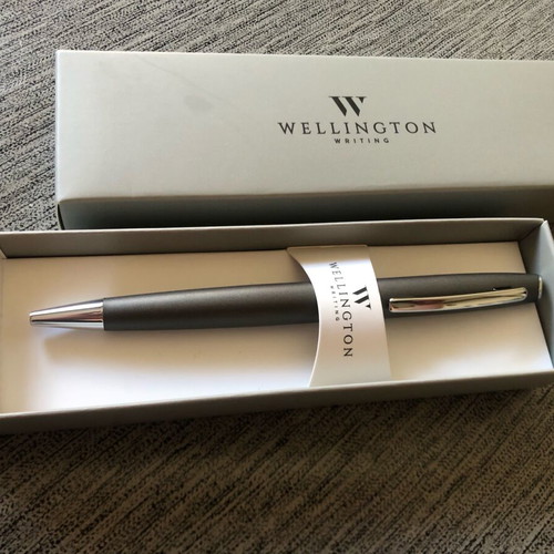 Wellington Toledo ballpoint pen new, grey metal body