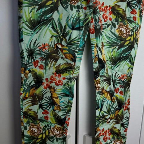 Zara women's pants used, size 36 multicolor green