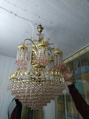 Vintage Murano and Crystal Chandelier