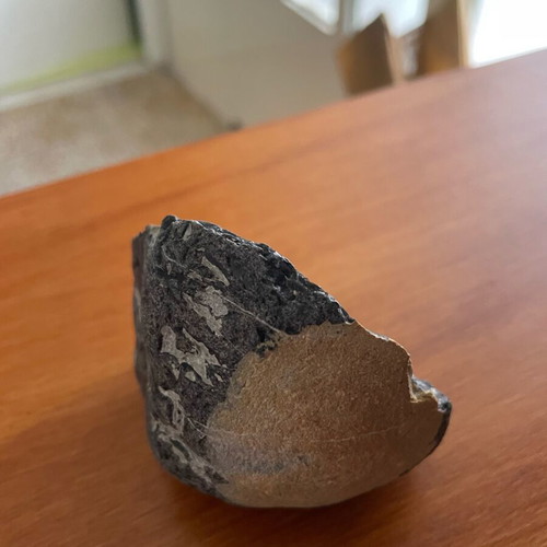 Black flint with quartz vein new