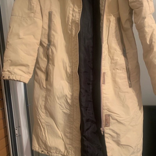 Long jacket size M like new, beige