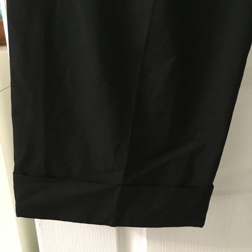 Ganni Drapey Melange Pleat Pants, black, sizes M/L