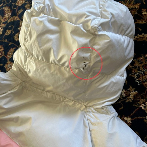Nike jacket used for girls size Medium with stain on hood