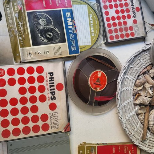 Magnetic tapes reel to reel used, various