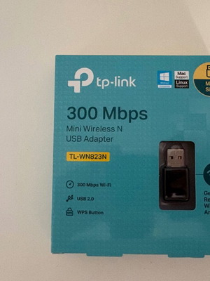 TP-Link Mini Wireless N USB Adapter TL-WN823N, like new, 300 Mbps