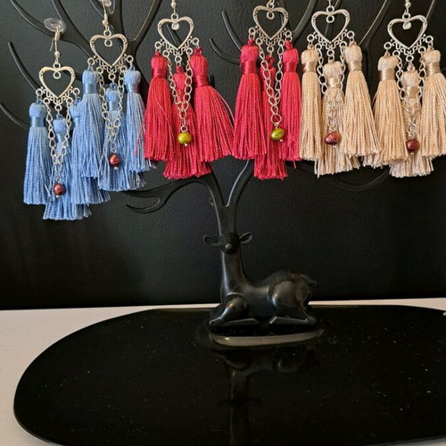 Handmade earrings with tassels new