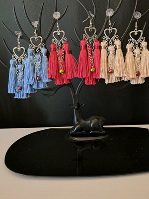 Handmade earrings with tassels new