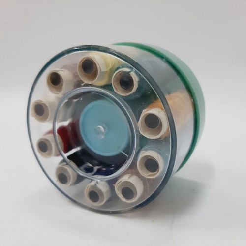 Thread set like new, 10 colors in compact box 7×6 cm