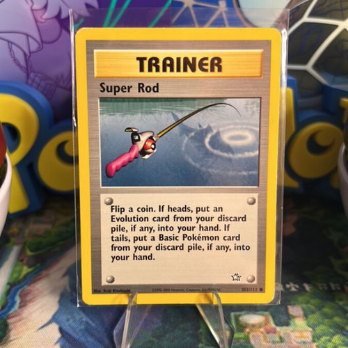 Super Rod Neo Generation 103 Pokemon card used, LP condition