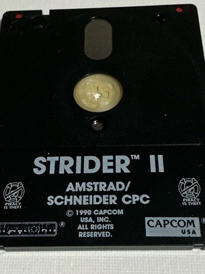 Amstrad CPC 6128 Strider II diskette used, rare