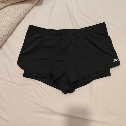Reebok running shorts with integrated leggings like new, size L, black