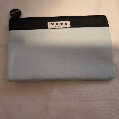 Miu Miu cosmetic pouch new, black and turquoise
