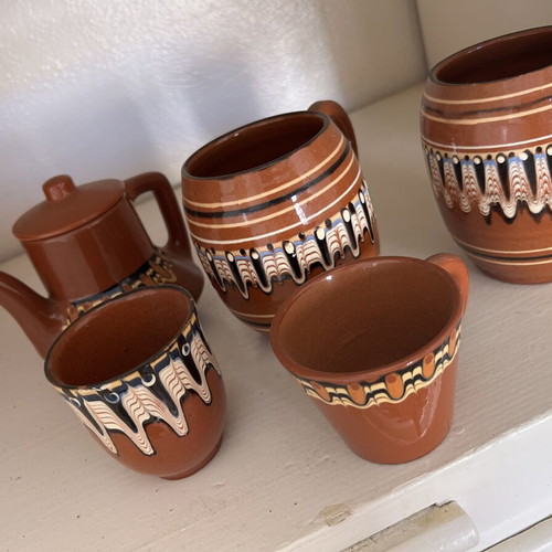 Boho ceramic set used
