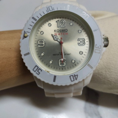 Kosmo Watch Guardz Men like new, white silicone strap