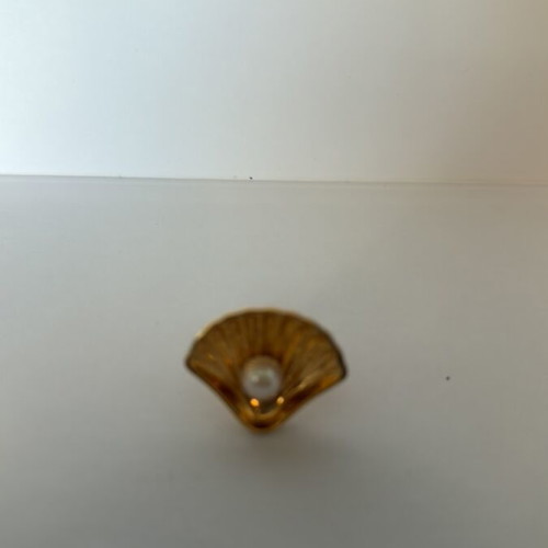 Hermina Athens ring new, gold plated with pearl