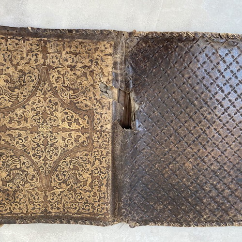 Vintage leather diary or document folder used