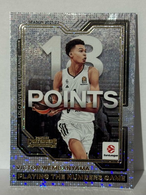 2025-26 Panini Euroleague Victor Wembanyama Playing the Numbers Game