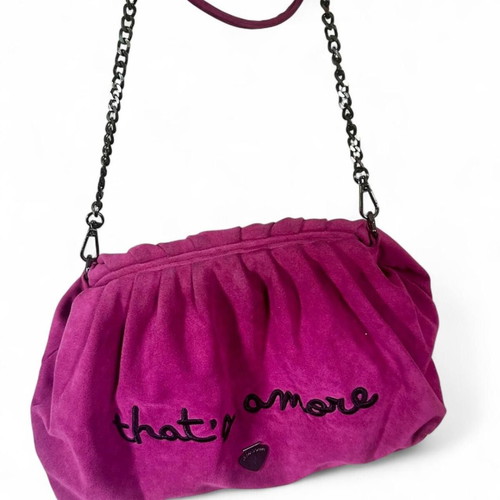Le Pandorine Magenta Velvet crossbody bag used