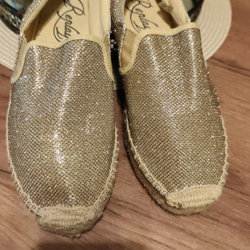 Replay platform espadrilles gold size 38 like new