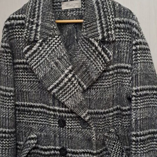 Vassia Kostara coat size M-L like new, black and gray