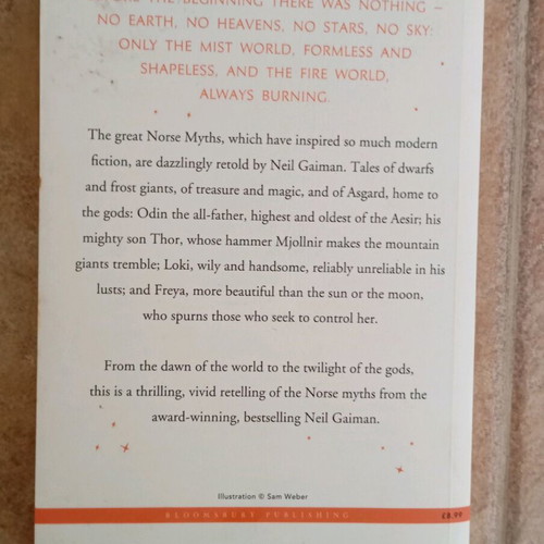 Neil Gaiman Norse Mythology book used in English