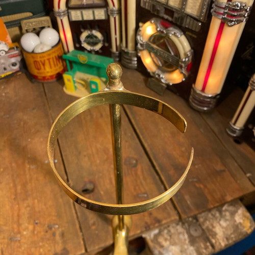 Bronze base with clamp used, height 45 cm