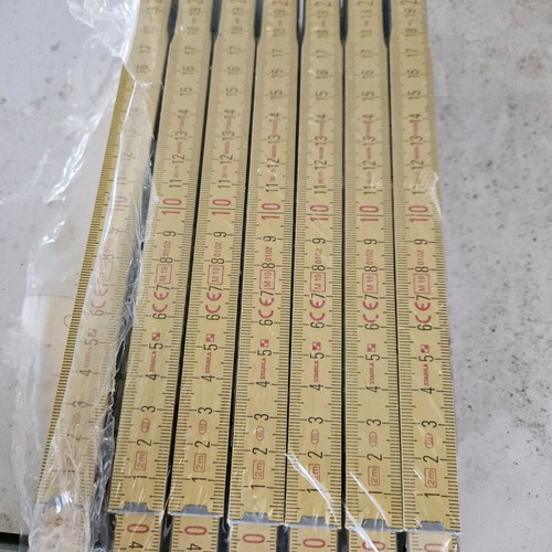 Stabila wooden folding ruler 2 meters set of 7, new