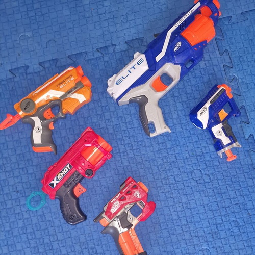 Set of 5 Nerf and X-Shot blasters