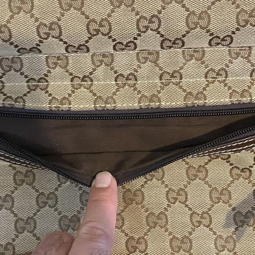 Gucci crossbody bag, beige canvas