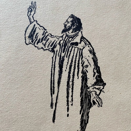 Sketch by Czech artist Majetek J. Otty used