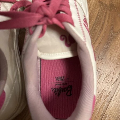 Zara X Barbie kids' athletic shoes, white and pink, size 37