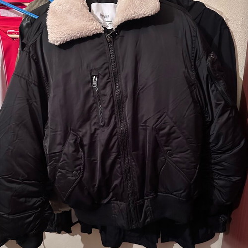 Bershka women's jacket XS black new with elastic waist