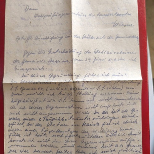 Postwar Historical Folder 1946 used with Documents and Postcard