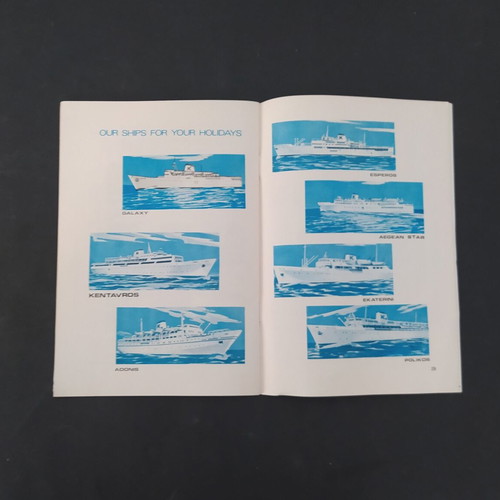 K-LINES TSS Orion brochure and postcard 1970s