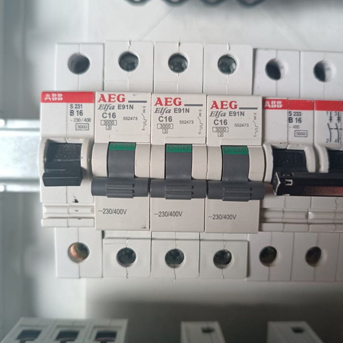ABB Electrical Distribution Wall Panel three rows 12 elements like new