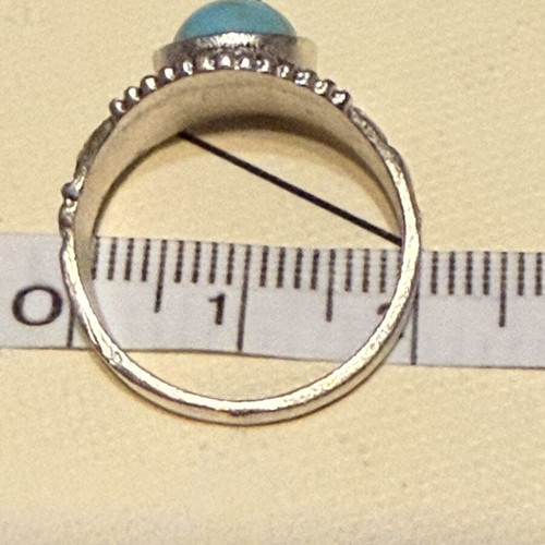 Vintage ring with stone like new, turquoise and silver