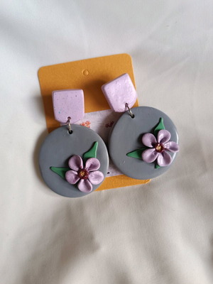 Handmade earrings new polymer clay with studs