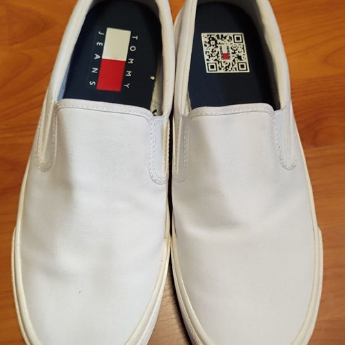 Tommy Jeans Slip On casual shoes white used, size 44.5-45