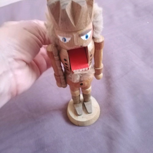 Handmade German Nutcracker used, carved wood