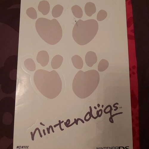 Nintendogs Sticker A4 Size Like New