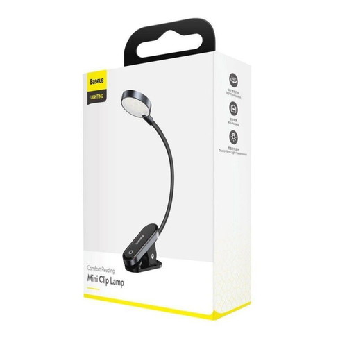 Baseus Mini Reading Clip Lamp desk lamp new, black