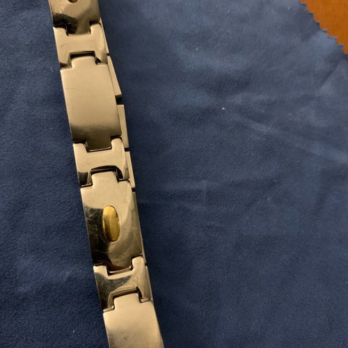 Bracelet Hermes style with 18K gold details, new stainless steel