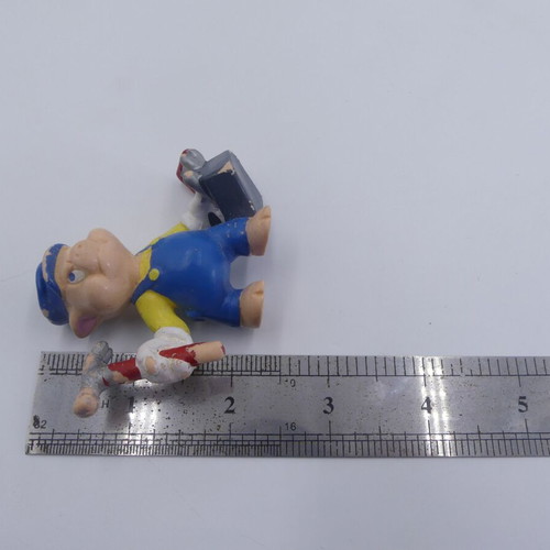 Vintage Practical Pig 2" PVC figure by Bullyland Disney used