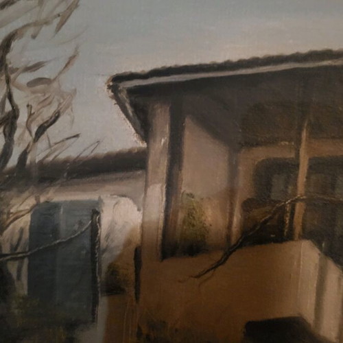 Antonarakou 85 oil painting used, wooden frame