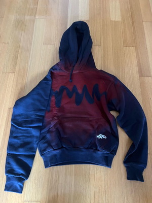 Cotton hoodie like new, black and blue, size S