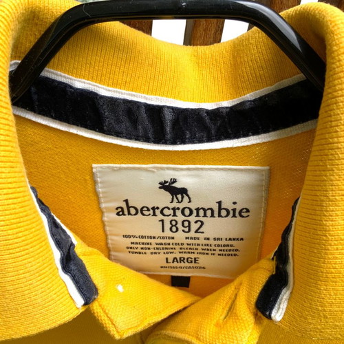Abercrombie & Fitch Kids Polo Shirt Yellow Used Size L