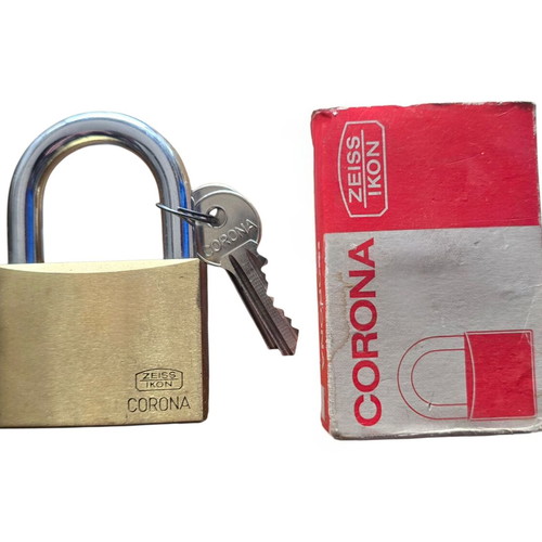 Zeiss Ikon Corona brass padlock 60mm new