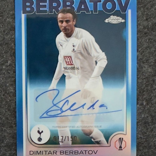2024/25 Topps Chrome UCC Dimitar Berbatov Blue Refractor Autograph card /150