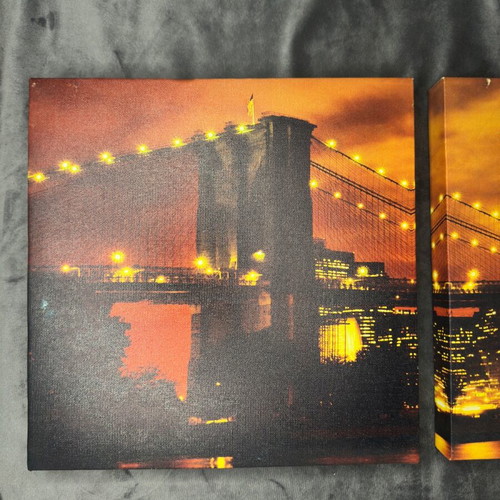 Triptych Canvas Brooklyn Bridge New York like new
