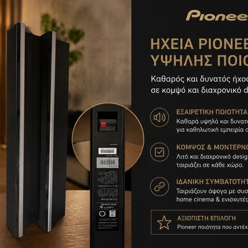 Pioneer Surround speakers like new with sleek design and clear sound